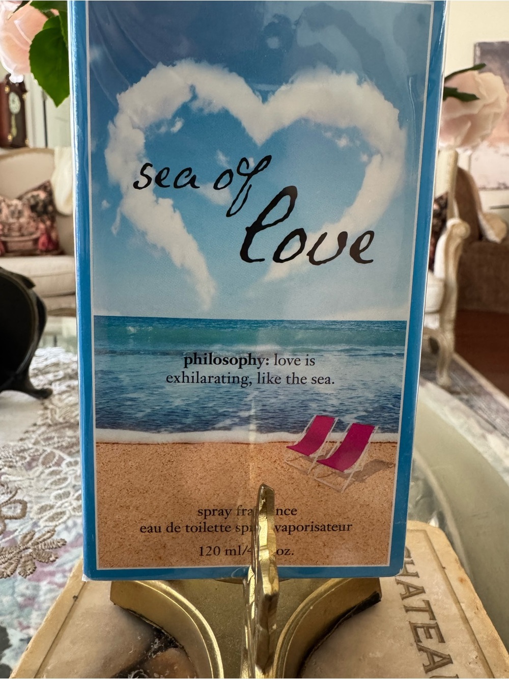 Philosophy Sea of Love Fragrance - Blue, Pink & Sand Beach Artwork